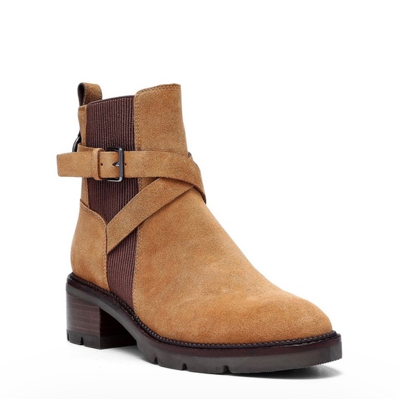 DONALD PLINER Savvy Suede Bootie, Caramel - Picture 2 of 6